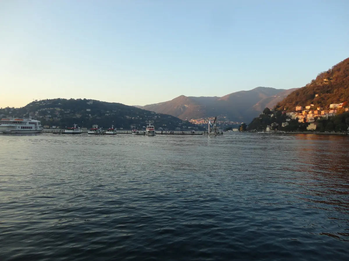 Lake Como on a winter evening