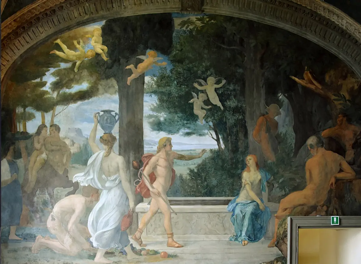 A fresco inside Villa Carlotta