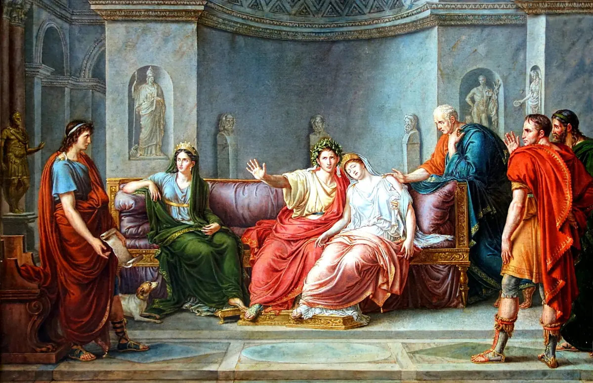 A painting in the Sala Sommariva of Villa Carlotta